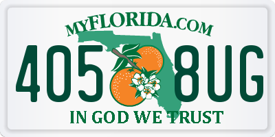 FL license plate 4058UG