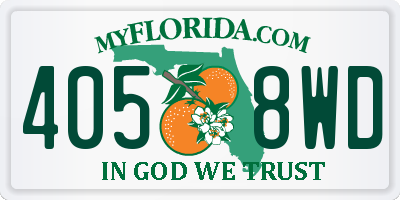 FL license plate 4058WD