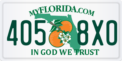 FL license plate 4058XO