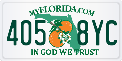 FL license plate 4058YC