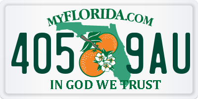 FL license plate 4059AU