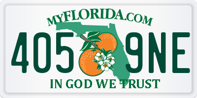FL license plate 4059NE