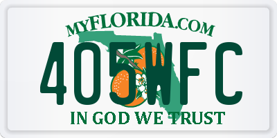 FL license plate 405WFC