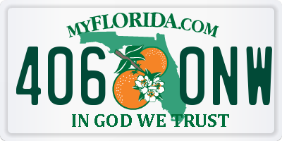 FL license plate 4060NW