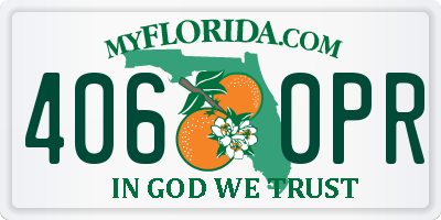 FL license plate 4060PR
