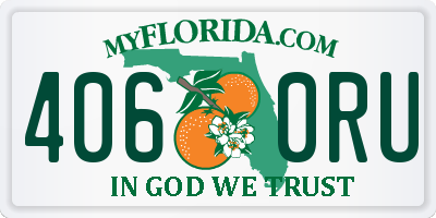 FL license plate 4060RU