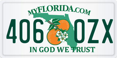 FL license plate 4060ZX