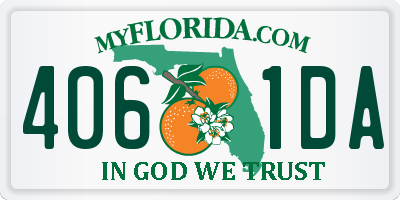 FL license plate 4061DA
