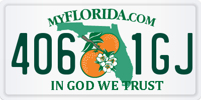 FL license plate 4061GJ