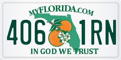 FL license plate 4061RN