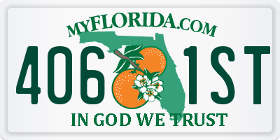FL license plate 4061ST