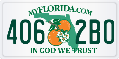 FL license plate 4062BO