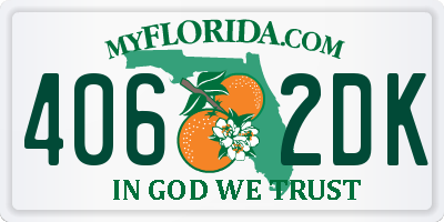 FL license plate 4062DK