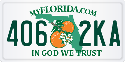 FL license plate 4062KA