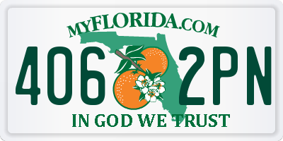 FL license plate 4062PN