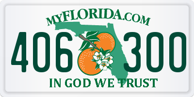 FL license plate 4063OO