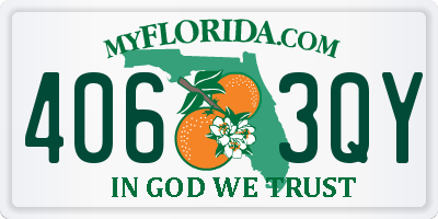 FL license plate 4063QY