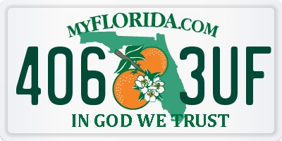 FL license plate 4063UF