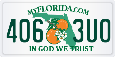 FL license plate 4063UO