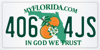 FL license plate 4064JS