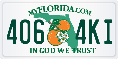 FL license plate 4064KI