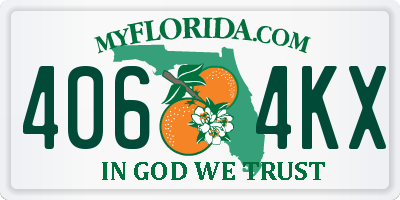 FL license plate 4064KX
