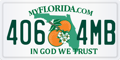 FL license plate 4064MB