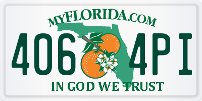 FL license plate 4064PI