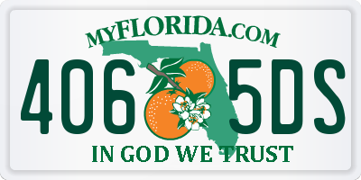 FL license plate 4065DS