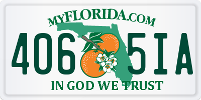 FL license plate 4065IA