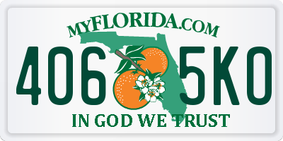 FL license plate 4065KO