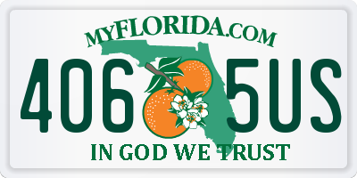 FL license plate 4065US
