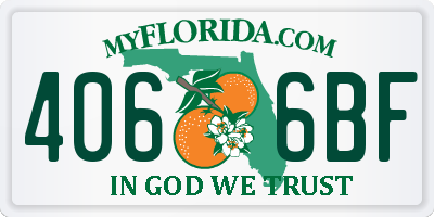 FL license plate 4066BF