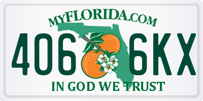 FL license plate 4066KX