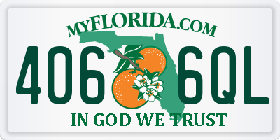 FL license plate 4066QL