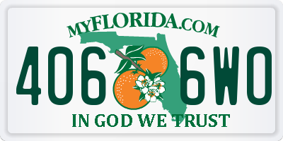 FL license plate 4066WO