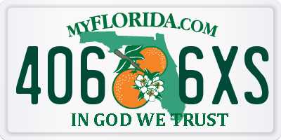 FL license plate 4066XS