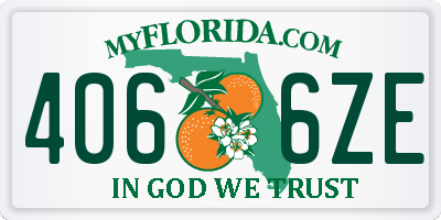 FL license plate 4066ZE