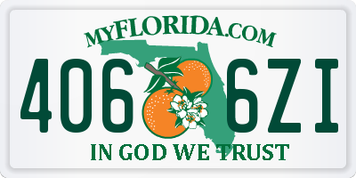 FL license plate 4066ZI