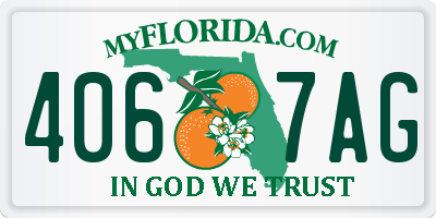 FL license plate 4067AG