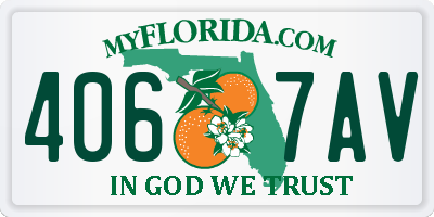 FL license plate 4067AV