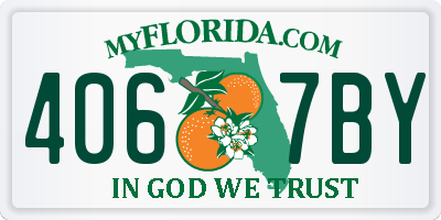 FL license plate 4067BY