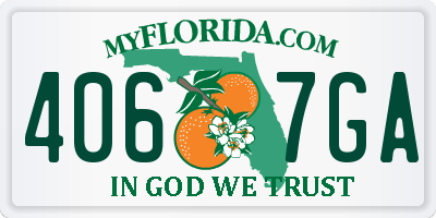FL license plate 4067GA