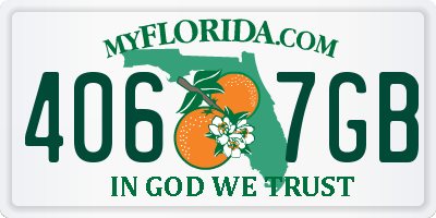 FL license plate 4067GB