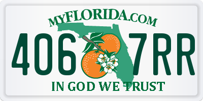 FL license plate 4067RR