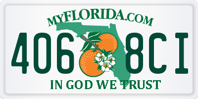 FL license plate 4068CI