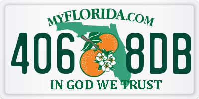 FL license plate 4068DB