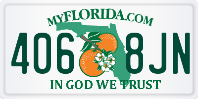 FL license plate 4068JN