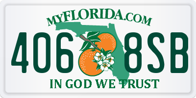 FL license plate 4068SB