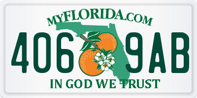FL license plate 4069AB
